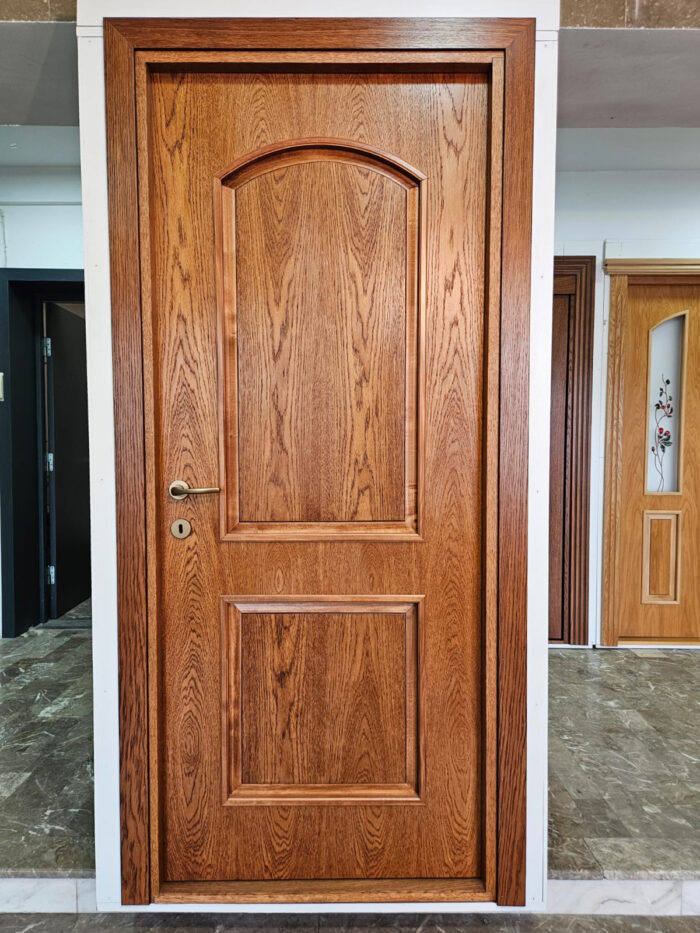 Ușă de interior celulară, furnir natural lemn stejar. Model 23 /  Culoare: baiț auriu. - imagine 1
