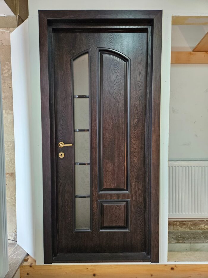 Ușă de interior celulară, furnir natural lemn stejar. Model 31 /  Culoare: baiț wenge. - imagine 1
