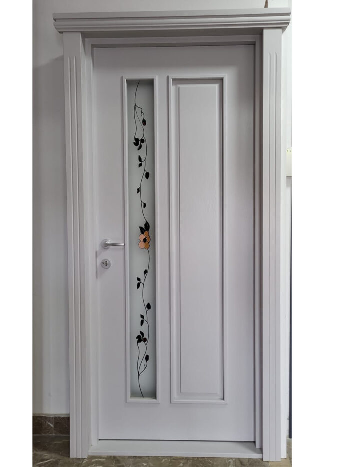 Ușă de interior celulară, furnir natural lemn stejar. Model: 09 / Culoare: ral 7047 - imagine 1
