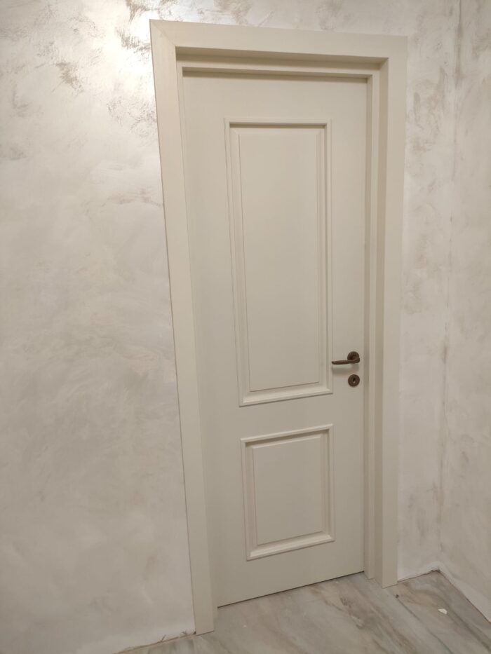 Ușă de interior celulară, furnir natural lemn stejar. Model: 23-A, Culoare: ral 1013. - imagine 1